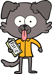 cartoon dog with tongue sticking out