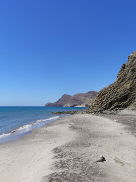 Cala Palmito in the natural park of Cabo de Gata-Nijar. Next to the beach of Monsul.