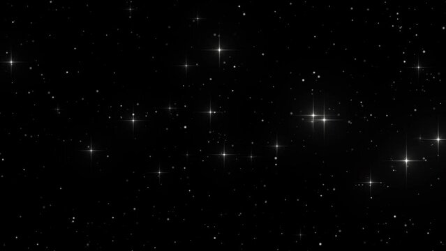 twinkling silver stars night background