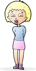 cartoon surprised woman