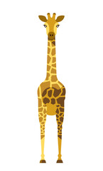 giraffe  - africa animal - Icon flat design  © Dosis