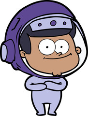 happy astronaut cartoon