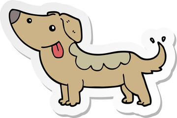 sticker of a cartoon dog