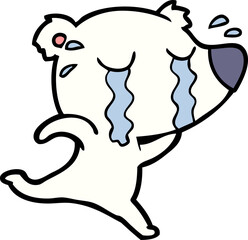 sad little polar bear cartoon