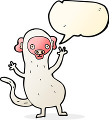 cartoon monkey with speech bubble