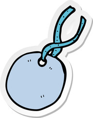 sticker of a cartoon gift tag