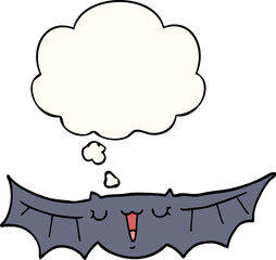 cartoon bat with thought bubble