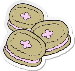 sticker of a cartoon biscuits