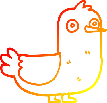 recommend clip art: warm gradient line drawing of a cartoon seagull