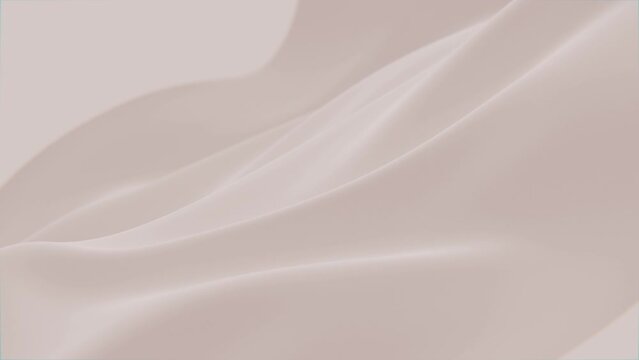 Abstract tenderness beige peach silk background luxury wave cloth satin pastel color fabric. Gold milk liquid wave splash, wavy fluid texture. Fluttering material. 3D animation motion design wallpaper