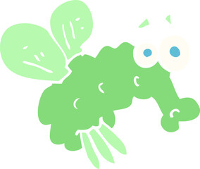 flat color illustration of fly