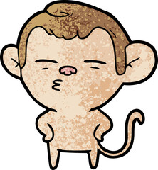 cartoon suspicious monkey