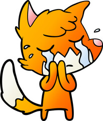 crying fox cartoon