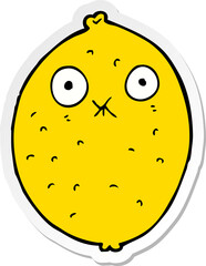 sticker of a cartoon bitter lemon