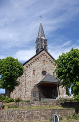 Fototapeta na wymiar Kirche in Rossbach im Wiedtal