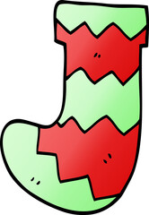 cartoon doodle christmas stocking
