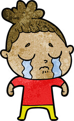 cartoon crying woman