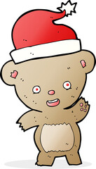cartoon christmas teddy bear
