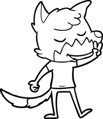 friendly cartoon fox