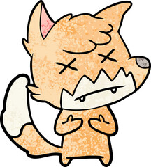 cartoon cross eyed fox