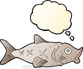 cartoon fish with thought bubble