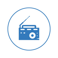 Music station receiver radio icon | Circle version icon |