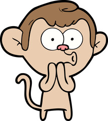 cartoon hooting monkey