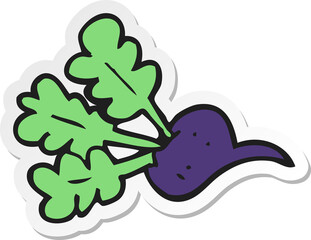 sticker of a cartoon beet