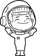 Obraz premium happy cartoon astronaut