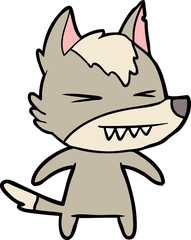 angry wolf cartoon