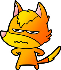 angry fox cartoon character