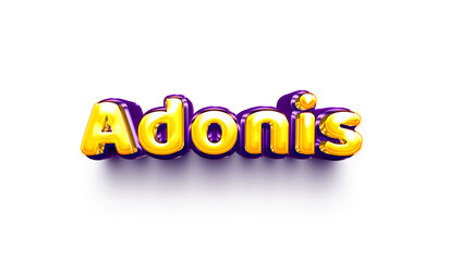 names of boys English helium balloon shiny celebration sticker 3d inflated Adonis