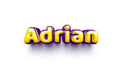 names of boys English helium balloon shiny celebration sticker 3d inflated Adrian