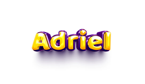 names of boys English helium balloon shiny celebration sticker 3d inflated Adriel