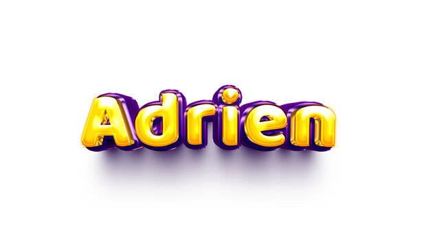 names of boys English helium balloon shiny celebration sticker 3d inflated Adrien