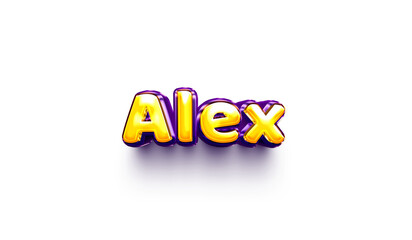 names of boys English helium balloon shiny celebration sticker 3d inflated Alex