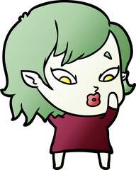 Obraz premium cute cartoon vampire girl
