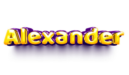 names of boys English helium balloon shiny celebration sticker 3d inflated Alexander