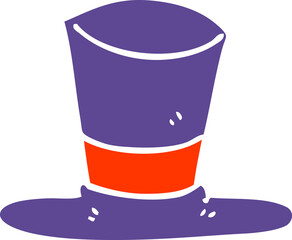 cartoon doodle top hat