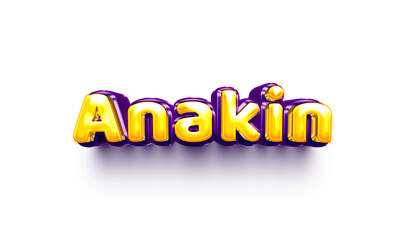 names of boys English helium balloon shiny celebration sticker 3d inflated Anakin