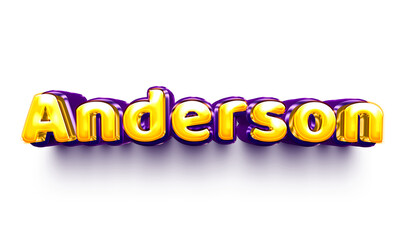 names of boys English helium balloon shiny celebration sticker 3d inflated Anderson ,