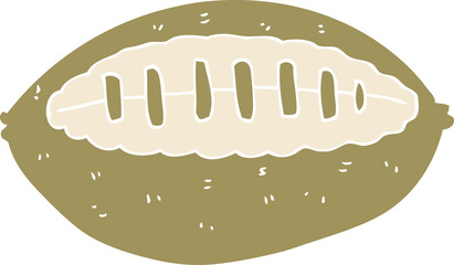 flat color illustration of football