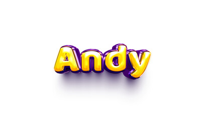 names of boys English helium balloon shiny celebration sticker 3d inflated Andy