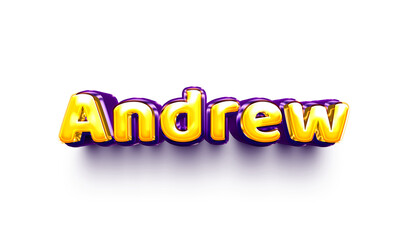 names of boys English helium balloon shiny celebration sticker 3d inflated Andrew