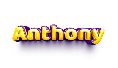 names of boys English helium balloon shiny celebration sticker 3d inflated Anthony