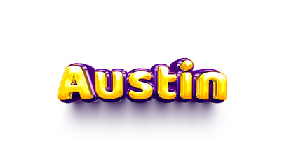 names of boys English helium balloon shiny celebration sticker 3d inflated Austin