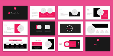 beauty spa therapy presentation layout template 