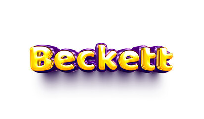names of boys English helium balloon shiny celebration sticker 3d inflated Beckett