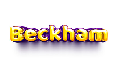 names of boys English helium balloon shiny celebration sticker 3d inflated Beckham