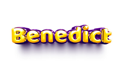 names of boys English helium balloon shiny celebration sticker 3d inflated Benedict